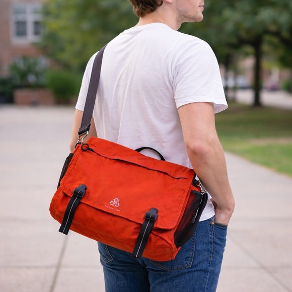Lands' End Other - Lands' End Orange Messenger Laptop Briefcase Bag